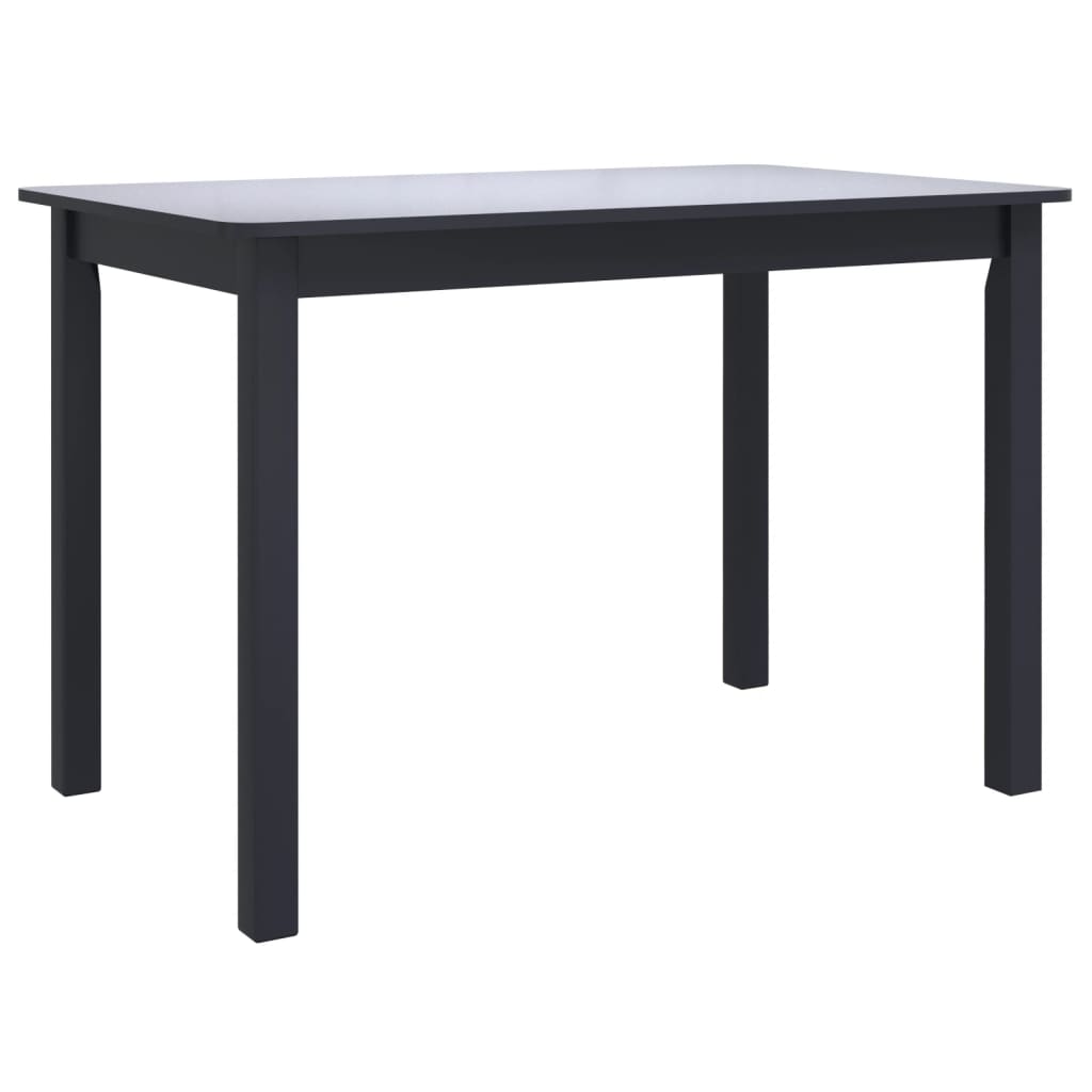Spisebord Kjøkkenbord Svart 114x71x75 cm heltre gummitre
