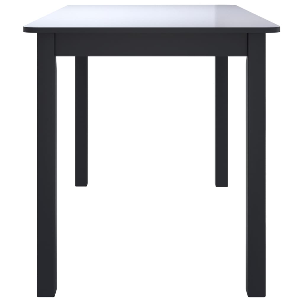 Spisebord Kjøkkenbord Svart 114x71x75 cm heltre gummitre