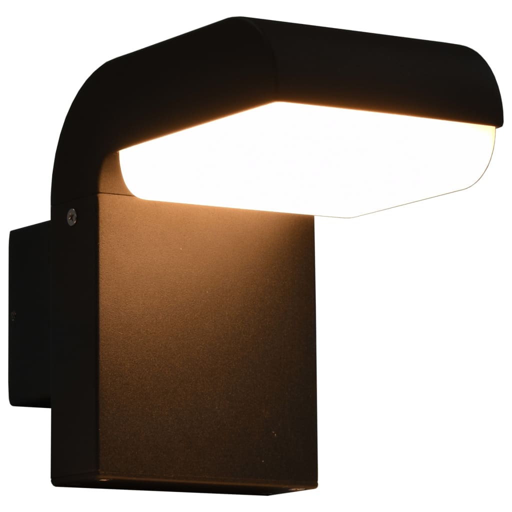 Hagebelysning Vegg El. LED vegglampe 9 W Svart oval
