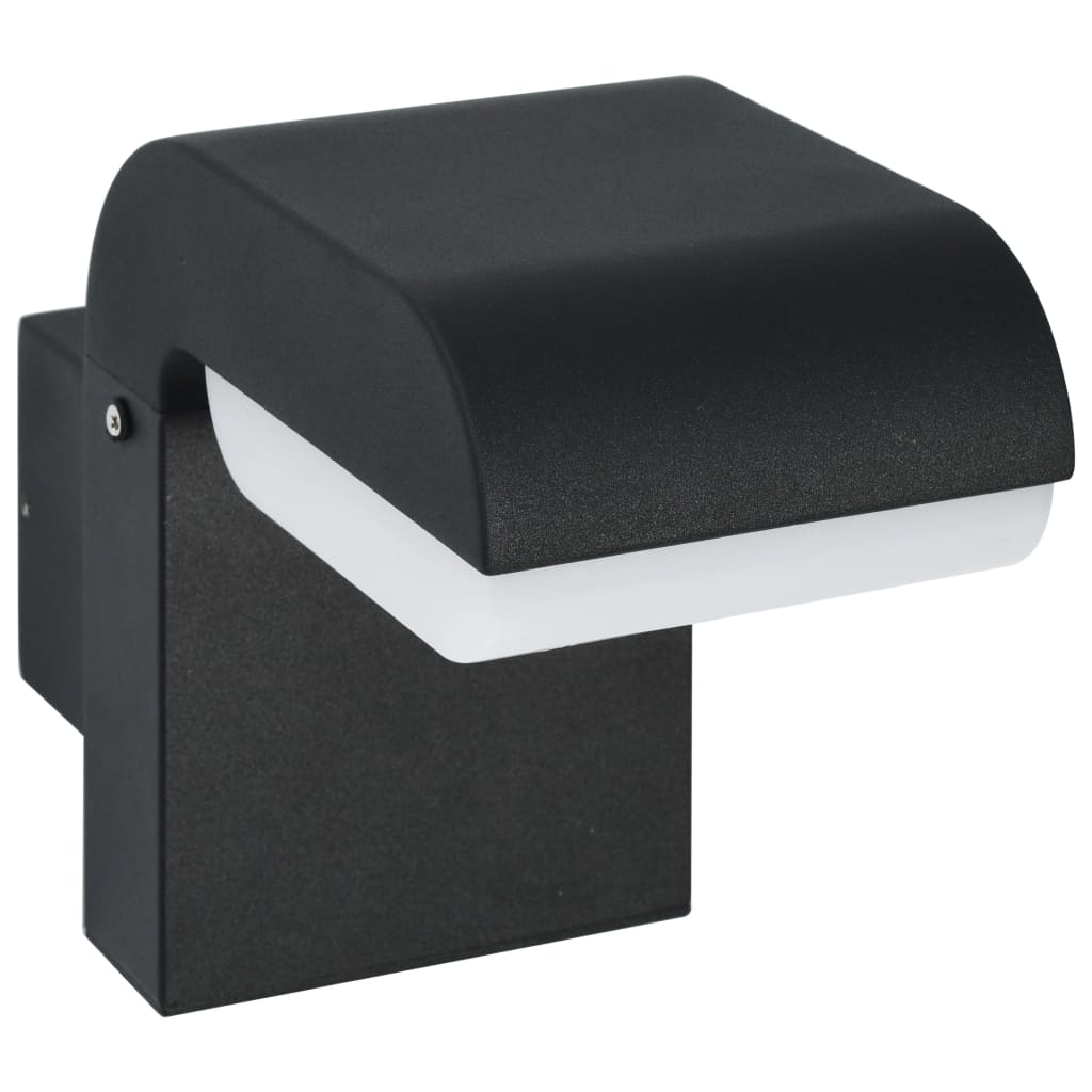 Hagebelysning Vegg El. LED vegglampe 9 W Svart oval