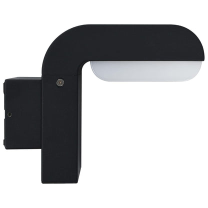Hagebelysning Vegg El. LED vegglampe 9 W Svart oval