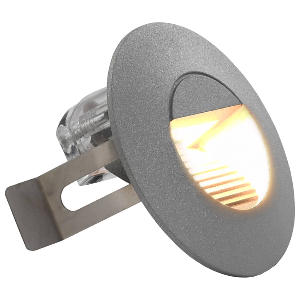 Hagebelysning Utendørs LED-vegglamper 6 stk 5 W sølv rund