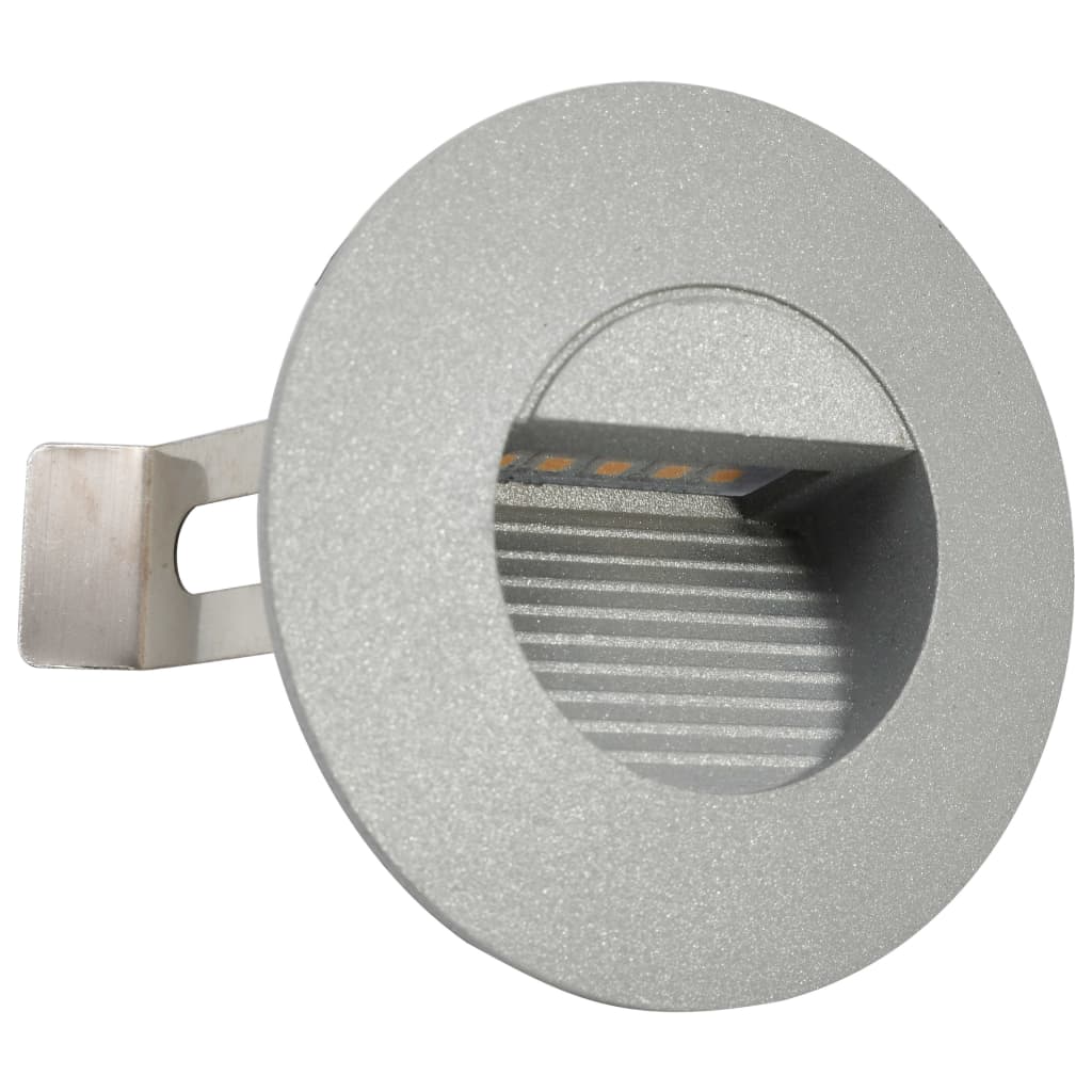 Hagebelysning Utendørs LED-vegglamper 6 stk 5 W sølv rund