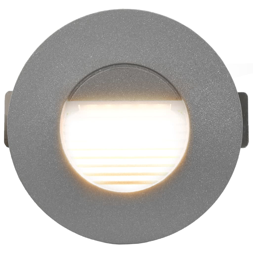 Hagebelysning Utendørs LED-vegglamper 6 stk 5 W sølv rund
