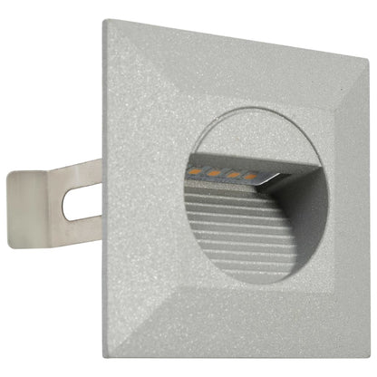 Hagebelysning Vegg El. LED-vegglamper 6 stk 5 W sølv firkantet
