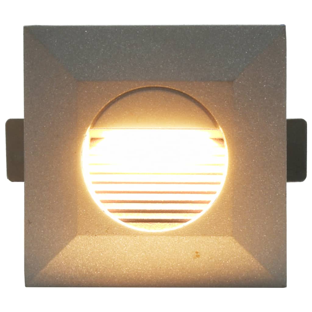 Hagebelysning Vegg El. LED-vegglamper 6 stk 5 W sølv firkantet
