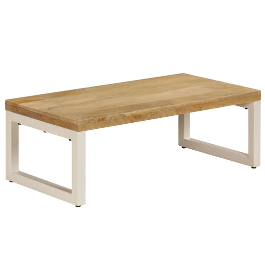 Salongbord Sofabord Tre 100x50x35 cm heltre mango og stål