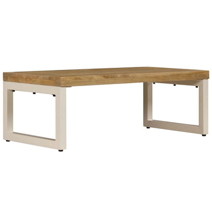 Salongbord Sofabord Tre 100x50x35 cm heltre mango og stål