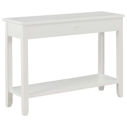 Avlastningsbord Konsollbord Hvit 110x35x80 cm tre