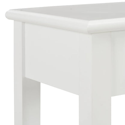 Avlastningsbord Konsollbord Hvit 110x35x80 cm tre