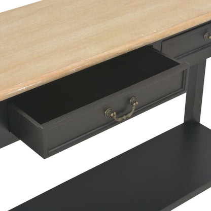 Avlastningsbord konsollbord Svart 110x35x80 cm tre