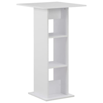 Barbord hvit 60x60x110 cm