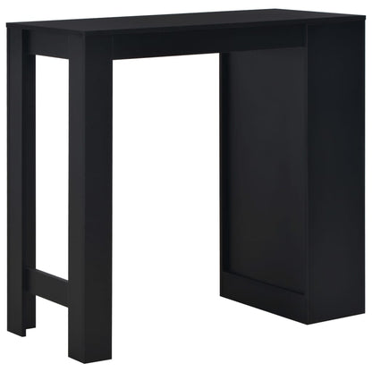 Barbord med hylle svart 110x50x103 cm
