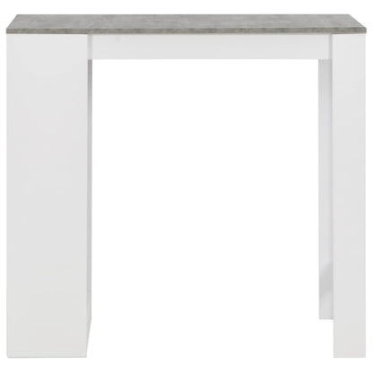 Barbord med hylle hvit 110x50x103 cm