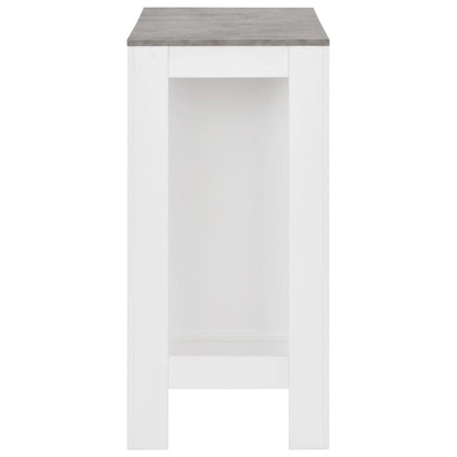 Barbord med hylle hvit 110x50x103 cm