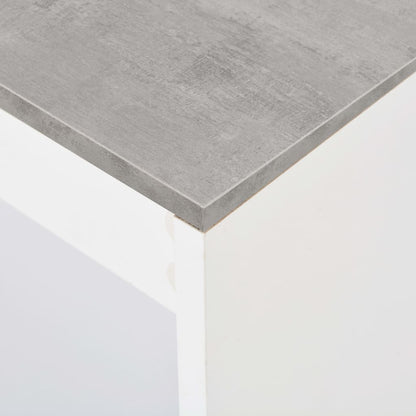 Barbord med hylle hvit 110x50x103 cm