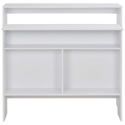 Barbord med 2 bordplater 130x40x120 cm hvit