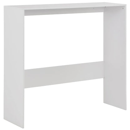 Barbord med 2 bordplater 130x40x120 cm hvit
