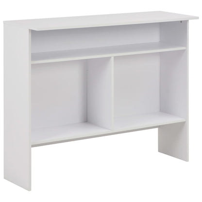 Barbord med 2 bordplater 130x40x120 cm hvit