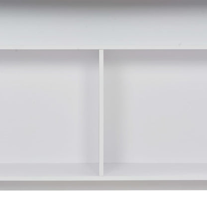 Barbord med 2 bordplater 130x40x120 cm hvit