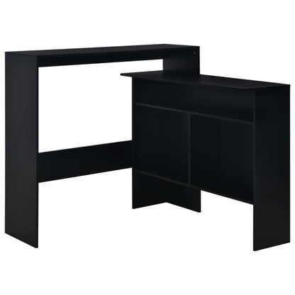 Barbord med 2 bordplater svart 130x40x120 cm