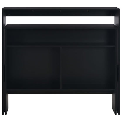 Barbord med 2 bordplater svart 130x40x120 cm
