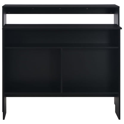 Barbord med 2 bordplater svart 130x40x120 cm