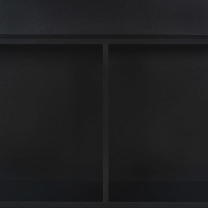 Barbord med 2 bordplater svart 130x40x120 cm