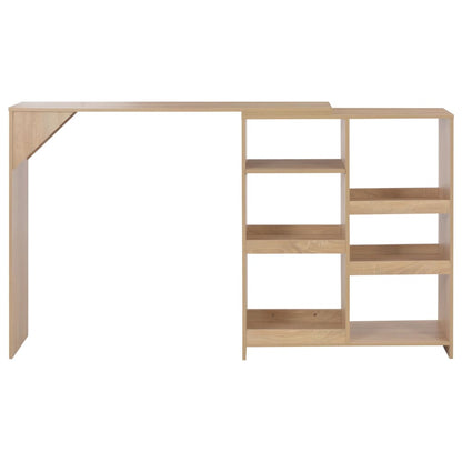 Barbord med flyttbar hylle eik 138x39x110 cm