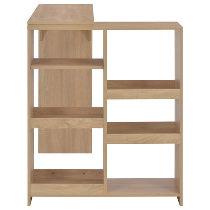 Barbord med flyttbar hylle eik 138x39x110 cm