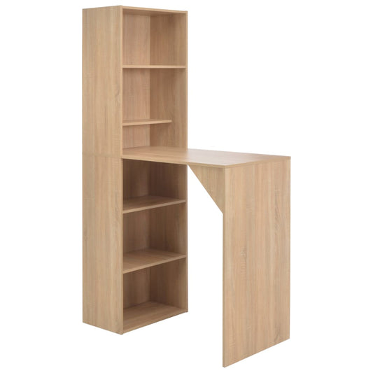 Barbord med skap eik 115x59x200 cm
