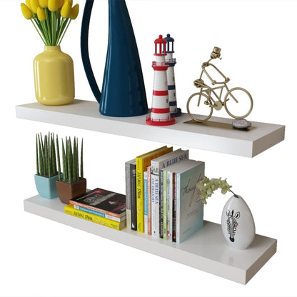 Vegghylle Hvit 4 stk 80 cm