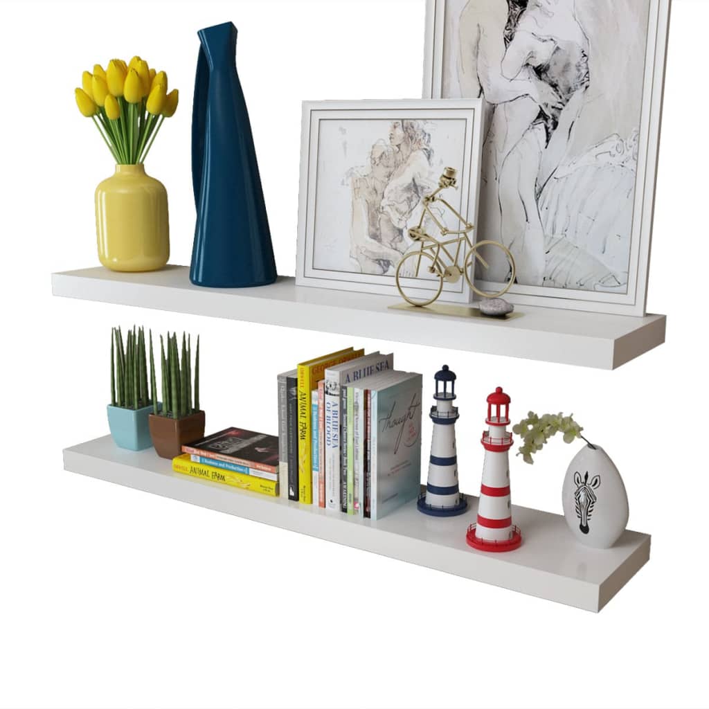 Vegghylle Hvit 4 stk 100 cm