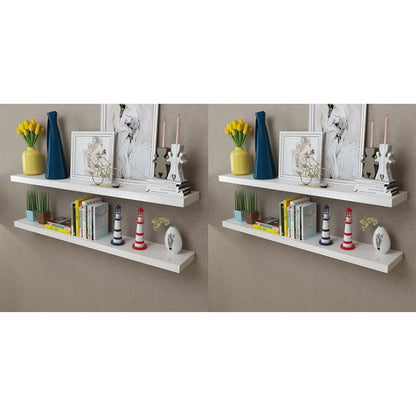 Vegghylle Hvit 4 stk 120 cm
