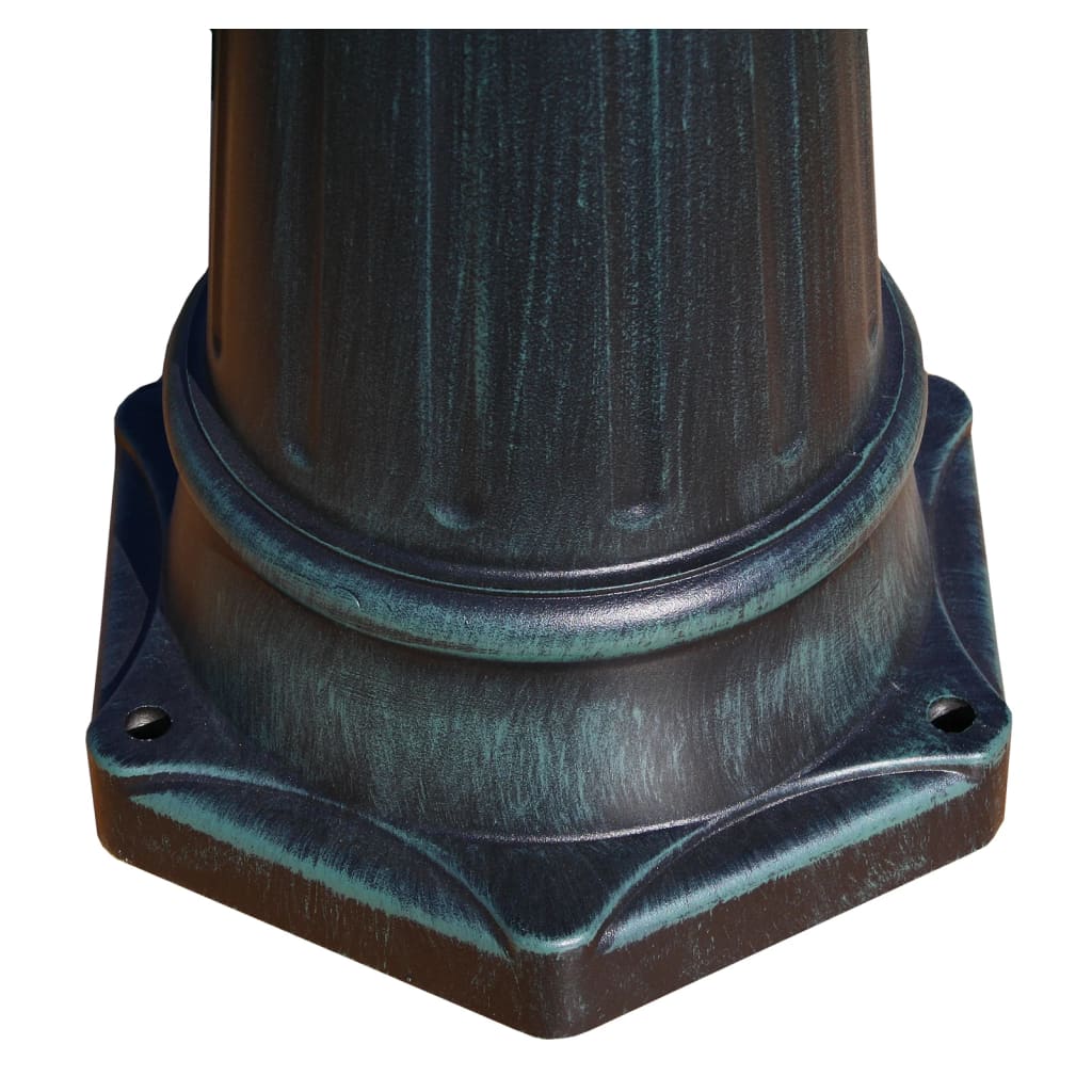 Hagebelysning Lyktstolpe 2-armet 230 cm mørkegrønn/svart aluminum