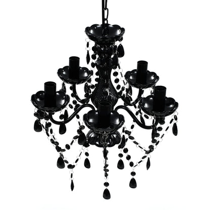 Taklampe lysekrone Svart 5 lyspærer
