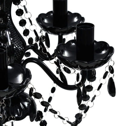 Taklampe lysekrone Svart 5 lyspærer