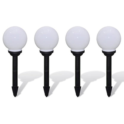 Hagebelysning Mark Solcelle LED-lamper for hagesti 4 stk 15 cm med jordplugg