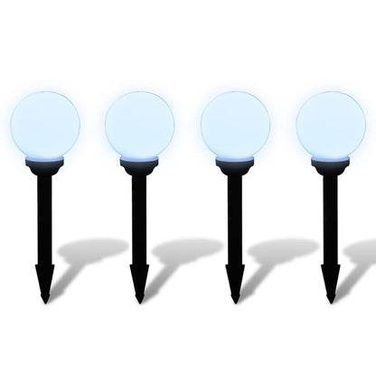 Hagebelysning Mark Solcelle LED-lamper for hagesti 4 stk 15 cm med jordplugg