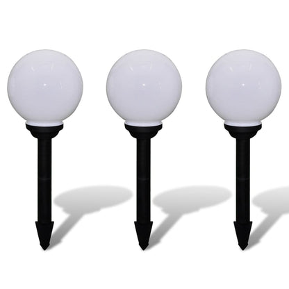 Hagebelysning Mark Solcelle LED-lamper for hagesti 3 stk 20 cm med jordplugg
