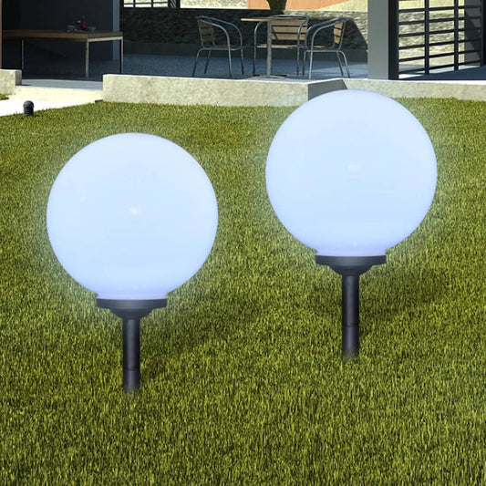 Hagebelysning Mark Solcelle LED-lamper for hagesti 2 stk 30 cm med jordplugg