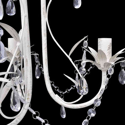 Taklampe/lysekrone elegant hvit