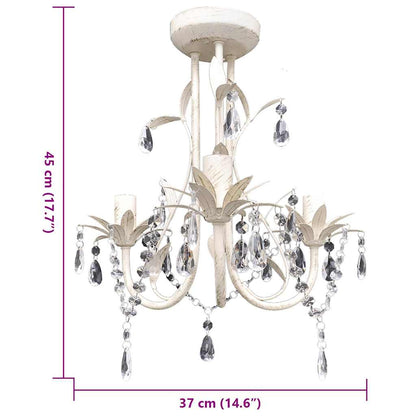 Taklampe/lysekrone elegant hvit