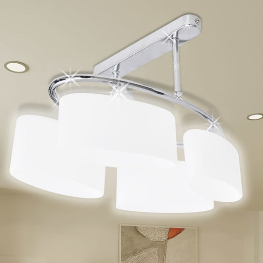 Taklampe Ellipsoide med Glasskjerm - 4 E14 Pærer