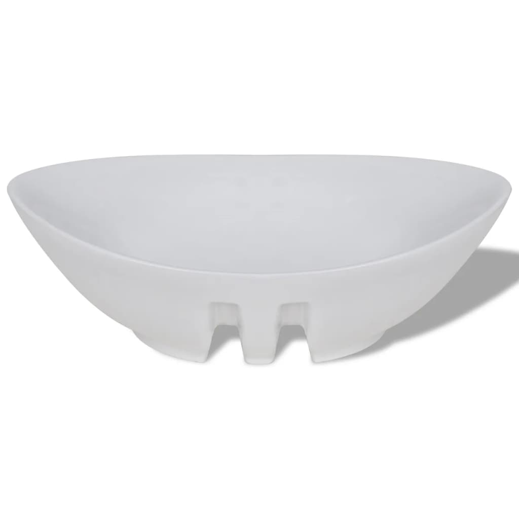 Baderomsvask Luksus Keramisk Vask med Overløp 59 x 38,5 cm