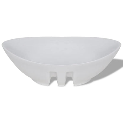 Baderomsvask Luksus Keramisk Vask med Overløp 59 x 38,5 cm