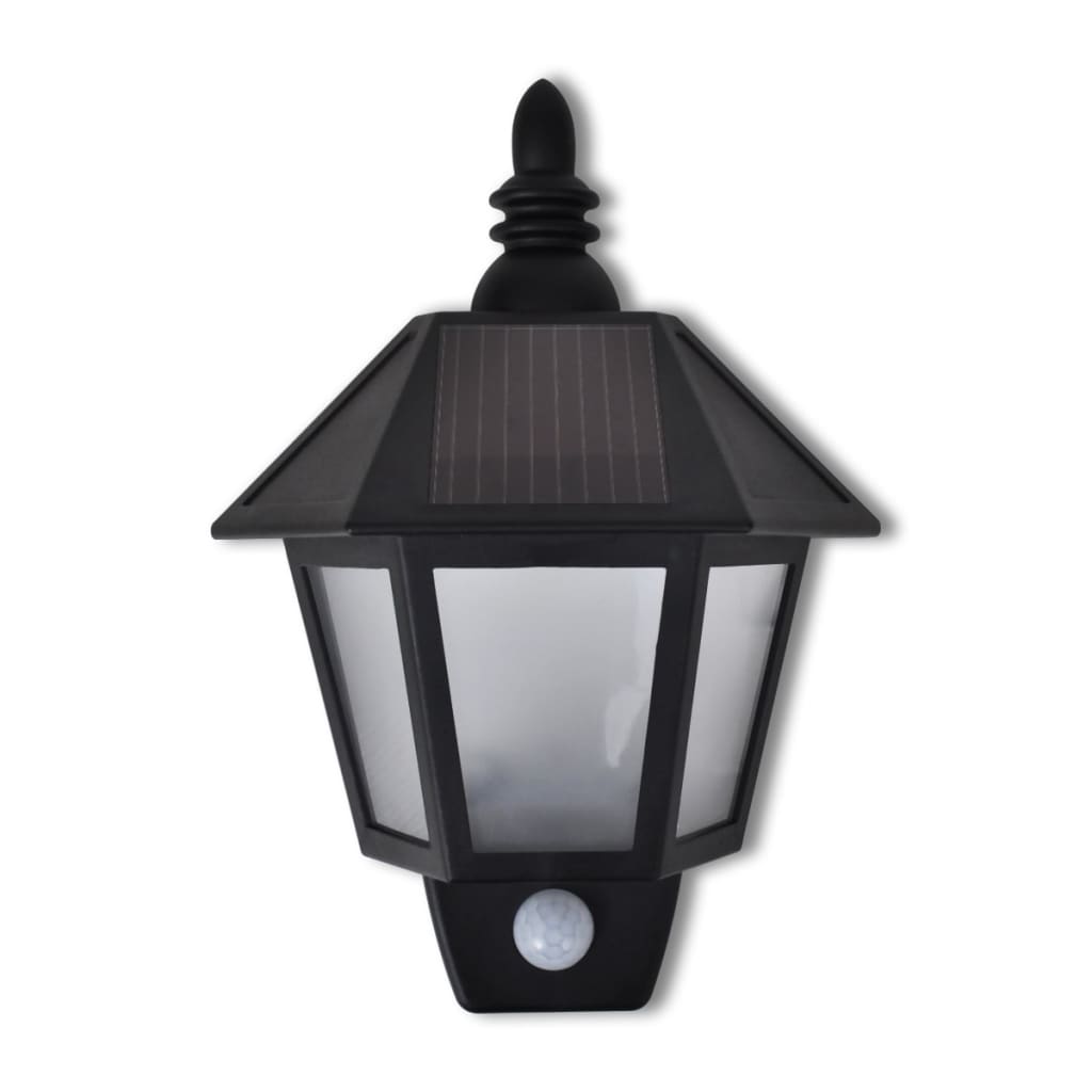 Hagebelysning Vegg Solcelle Vegglampe med bevegelsessensor