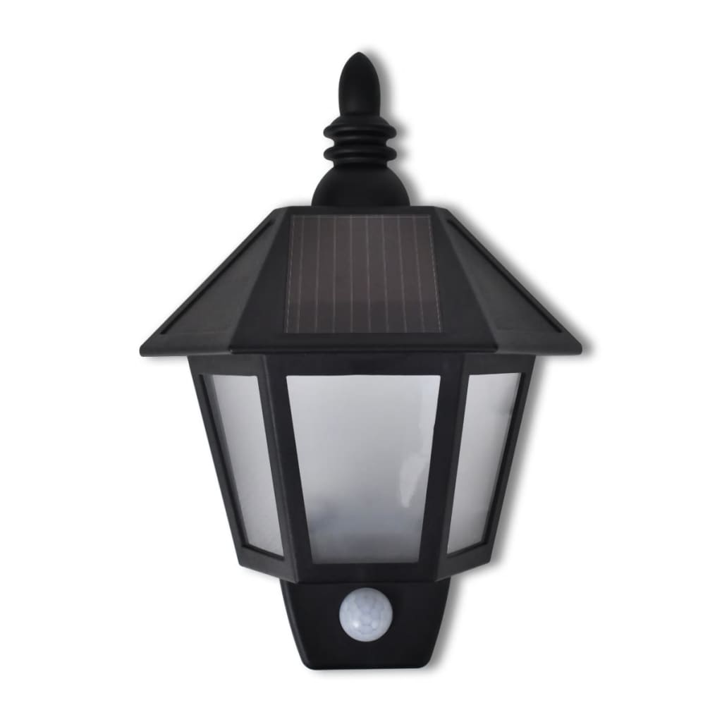 Hagebelysning Vegg Solcelle Soldreven vegglampe med bevegelsessensor 2 stk