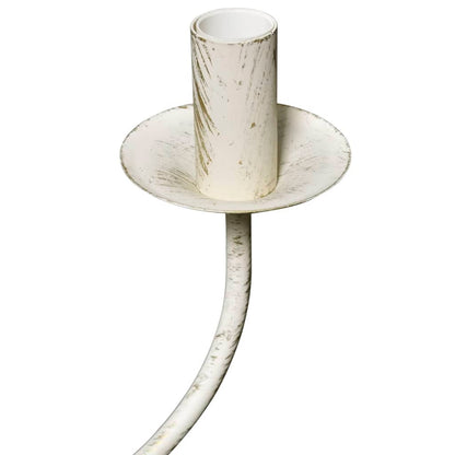 Taklampe Lysekrone Antik 8 x E14 lyspærer Hvit