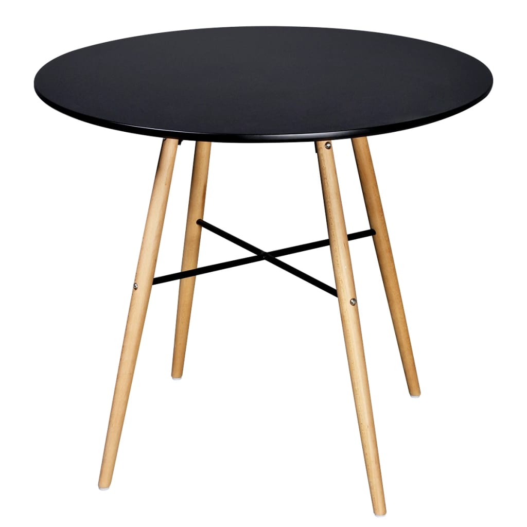Spisebord Kjøkkenbord Svart rund MDF